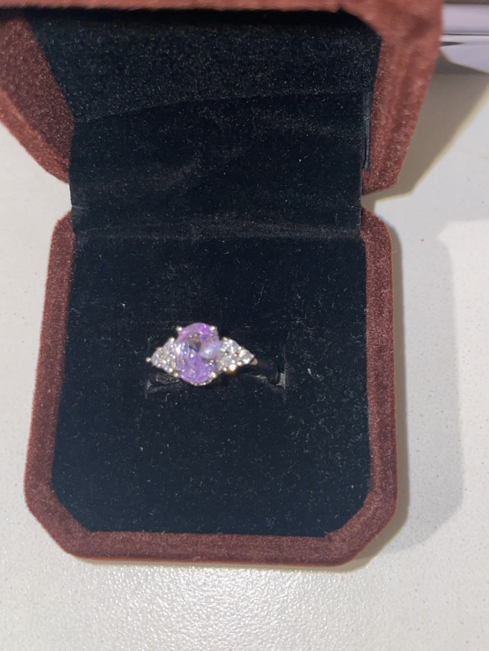 Purple cubic zirconia diamond and Crystal Accent Ring - Women's Jewelry